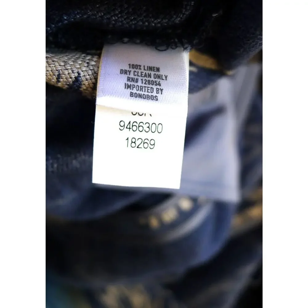 BONOBOS Unconstructed Slim Fit Floral Italian Linen Blazer Jacket Saks 38R $500